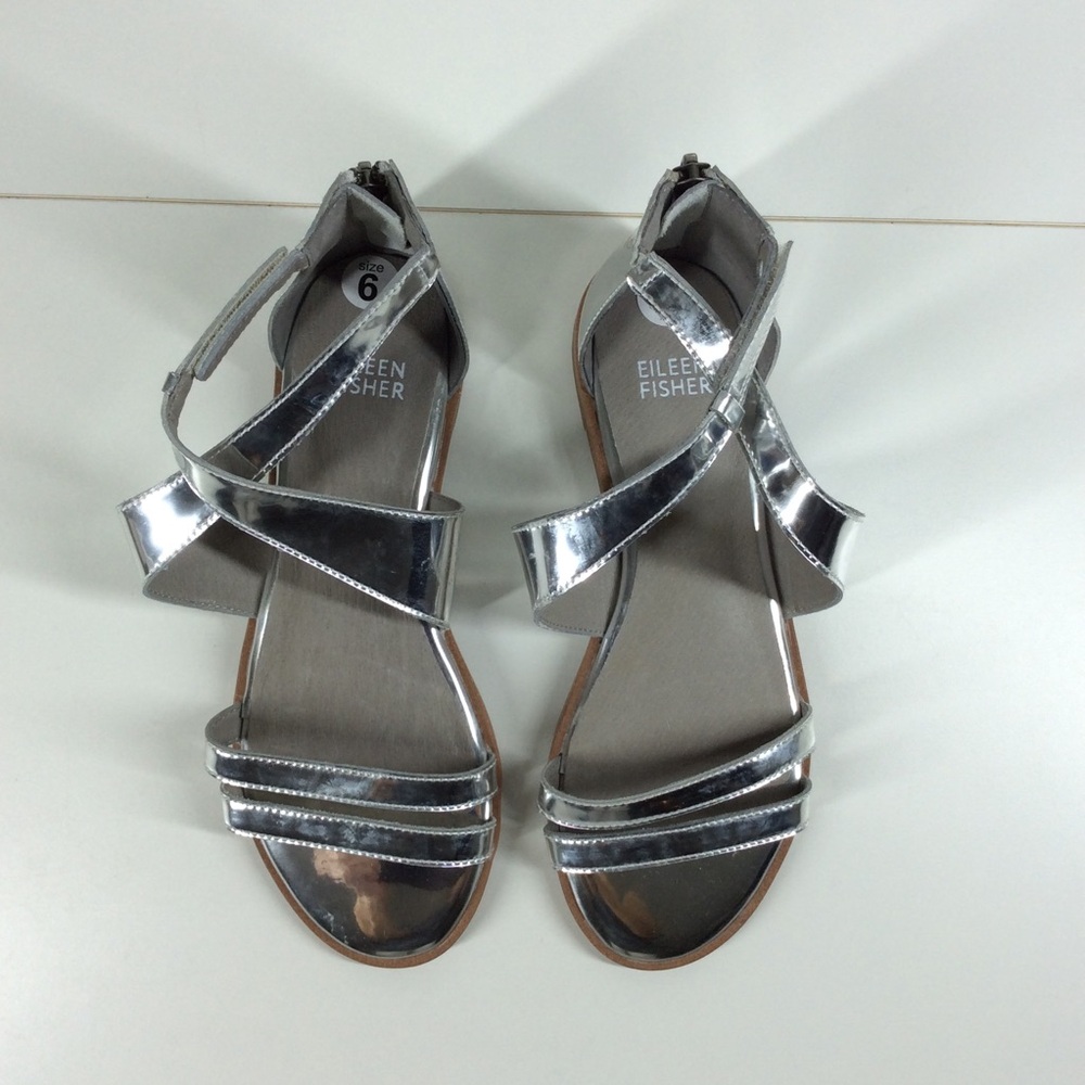Eileen Fisher Cici Leather Sandal. NEW NO BOX OR TAGS - Picture 5 of 12